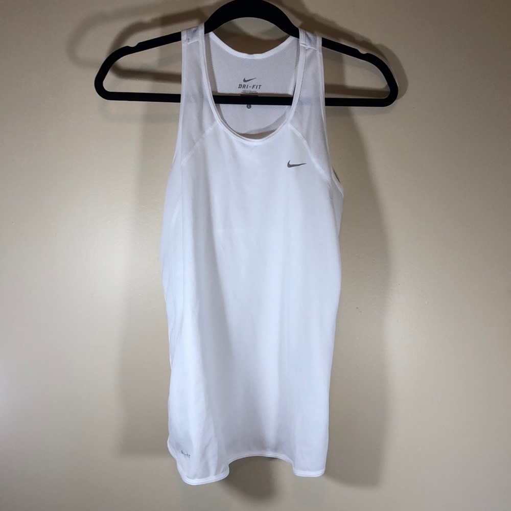 Ln NIKE Dri-Fit white tank size large